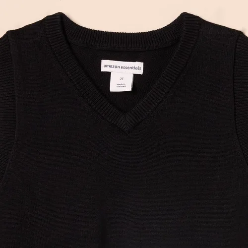 Miniatura 3 de Tienda Essentials Chaleco de algodón con cuello en V para niños y niños pequeños, paquete múltiple