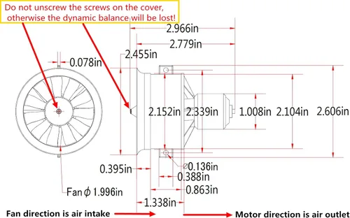 Miniatura 5 de EDF 1.969 in 4S 4300KV 16.8V 11 aspas con 40A ESC, ventilador eléctrico con controlador de velocidad electrónico, motor de chorro RC, motor sin