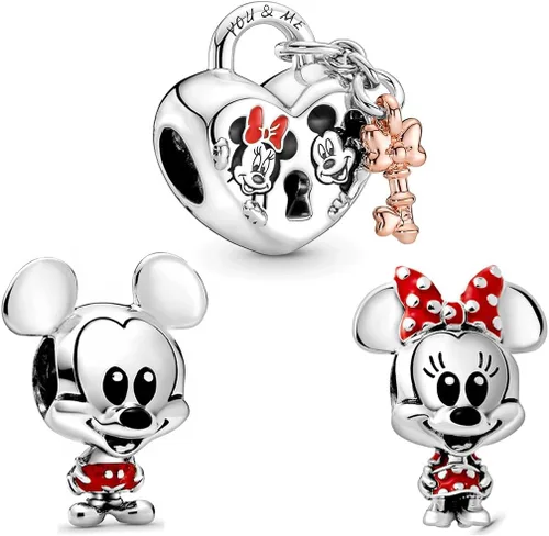 Oomibo 925 Sterling Silver Charms for Bracelets Beads Pendant birthday Day Gifts for Women 3pcsset
