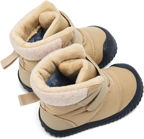 Miniatura 5 de BMCiTYBM Botas de nieve de invierno para bebés y niños pequeños, de piel sintética, cálidas, antideslizantes, zapatos para primeros pasos