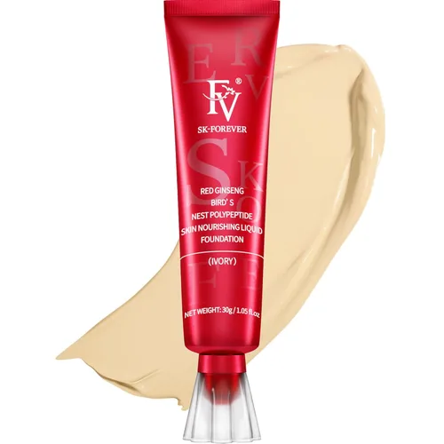 Miniatura 11 de FV Base líquida impermeable con acabado mate, ligera, sin aceite, maquillaje de aspecto natural para pieles mixtas y grasas, cobertura ligera a