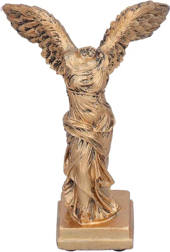 Miniatura 10 de LIZEALUCKY Estatua clásica de la victoria griega alada, figura de resina romana de la diosa de la fuerza y la victoria para decoración del hogar