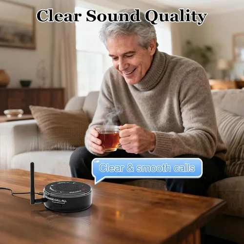 Miniatura 7 de PebblePulse Amplificador de timbre para teléfono celular, tono de llamada fuerte de 120 dB con alerta de flash LED, conexión automática Bluetooth