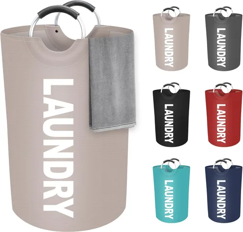 Miniatura 17 de StorageRight Cesta Grande de Ropa Sucia de 90L, Cesto de Ropa Sucia, Cesto de Ropa Sucia para Lavandería, Plegable, Cestas de Ropa Impermeables