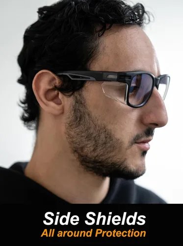 Miniatura 7 de KOZIFACE E52 - Gafas de seguridad antivaho ANSI Z87.1, protección ocular con protectores laterales, lente transparente, ligeras para el trabajo