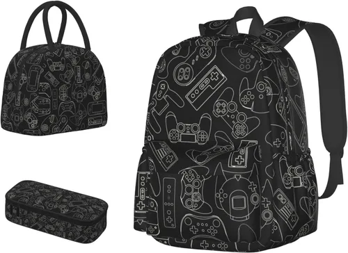 Miniatura 16 de Mochila de gran capacidad con diseño de calavera y floral, ligera, personalizada, para computadora portátil, tableta, mochila escolar de viaje