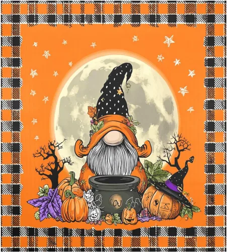 Miniatura 10 de Gnomos de truco o trato, cubierta magnética para lavavajillas, paneles de puerta con imán de calabaza, calcomanías para electrodomésticos