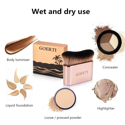 Miniatura 5 de Brocha profesional de maquillaje corporal, brocha de maquillaje Kabuki, brocha autobronceadora, aplicador de autobronceador, cepillo bronceador