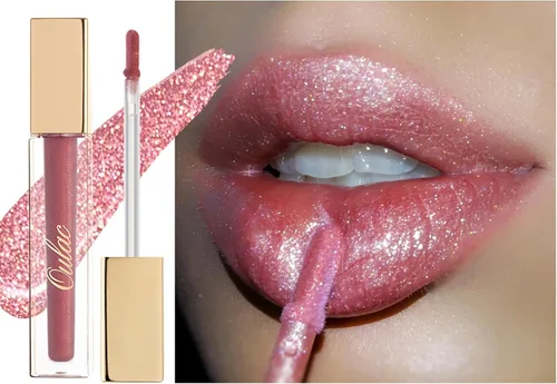 Miniatura 9 de Oulac Brillo labial líquido brillante con purpurina de alto brillo para mujeres, brillo de labios líquido brillante, no pegajoso, brillo de labios