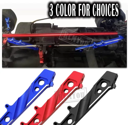 Miniatura 6 de Soporte de chasis de aluminio para ARRMA 1/7 Felony 6S BLX/Infraction 6S BLX/Limitless Roller, soporte de chasis delantero trasero de aleación, Rojo