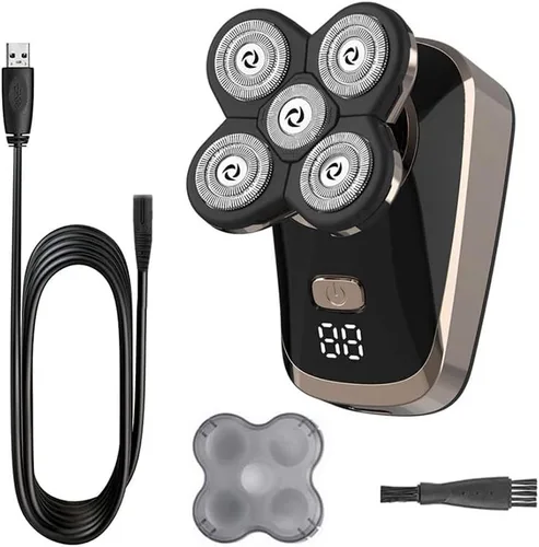 Miniatura 4 de Afeitadoras de cabeza para hombres calvos, LED dosplay potente afeitadora eléctrica húmeda y seca para barba recortadora de pelo facial y corporal 5