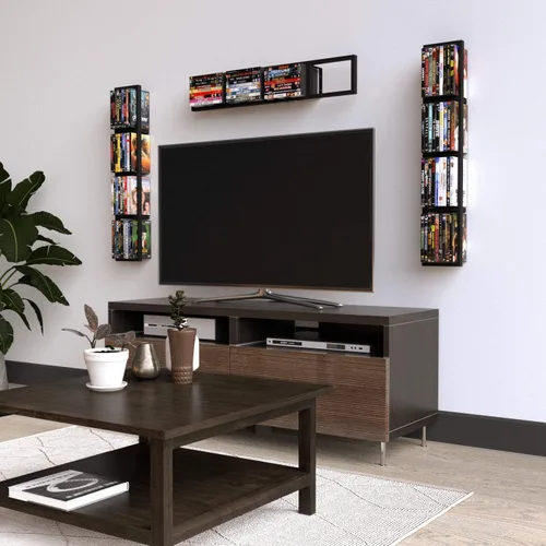 Miniatura 2 de You Have Space Estante de almacenamiento de CD y DVD para pared, estante de almacenamiento de medios de almacenamiento de 34 pulgadas y organizador