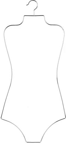 Perchas de metal para bikini, ropa interior versátil, colgador de exhibición, 10 unidades, acabado plateado Plata