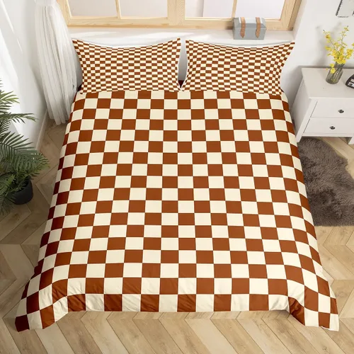 Miniatura 21 de Manfei Juego de ropa de cama de silueta de ciervo, tamaño individual, funda de edredón con patrón de flechas y cuernos con 1 funda de almohada