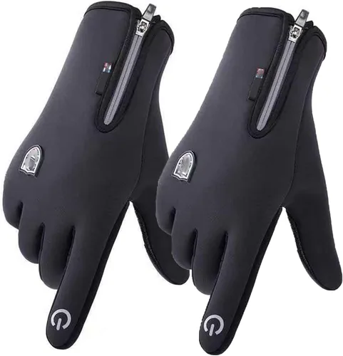LASULEN Dazzlesport Guantes deportivos para exteriores cortos Plus terciopelo resistente al viento impermeable Dazzlesport Guantes deportivos al