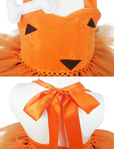 Miniatura 3 de Vestido de disfraz de Halloween para niñas, tutú de tul de princesa, vestido de cosplay para fiesta de cumpleaños con diadema