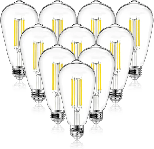 Miniatura 15 de DAYBETTER Paquete de 6 bombillas LED Edison vintage, bombilla LED regulable E26, equivalente a 60 vatios, bombillas de luz LED de filamento antiguo