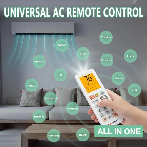 Miniatura 3 de Control remoto universal de aire acondicionado todo en uno LCD universal AC control remoto para Mitsubishi FUJITSU LG Midea Samsung Daikin Panasonic