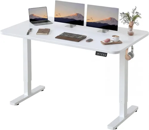 Miniatura 9 de Furmax - Escritorio eléctrico de altura ajustable de pie grande de 48 x 24 pulgadas, escritorio de pie para oficina en casa, alturas prestablecidas