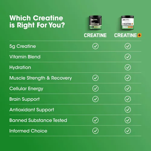 Miniatura 10 de Optimum Nutrition Creatina Micronizada Monohidrato en Polvo, Sin Sabor, 60 Porciones, 300 Gramos (El Embalaje Puede Variar)