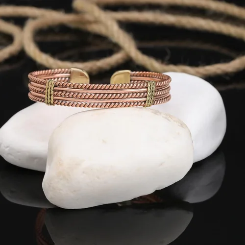 Miniatura 6 de Handmade Elegant Copper Bracelet for Women - Pure Copper Bracelet for Pain Relief and Stress Relief - Adjustable Entwisted Copper Bracelet to Fit