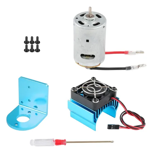 Miniatura 7 de Disipador de calor RC de aluminio con ventilador de enfriamiento de 5 V 3650 3660 540 550 tamaño del motor disipador de calor y asiento de motor