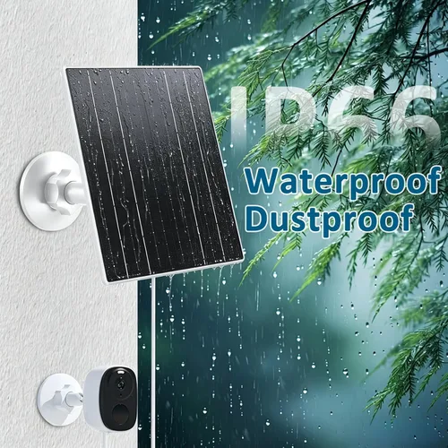 Miniatura 7 de Zivif Panel solar para cámara de seguridad al aire libre, cargador solar USB C de 10 W compatible con cámara recargable de 5 V, montaje ajustable