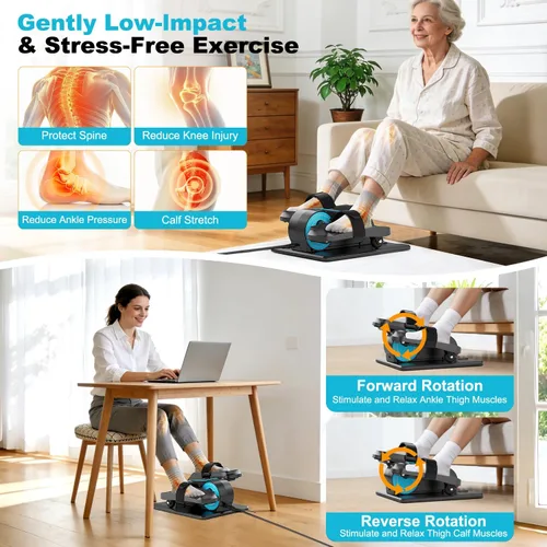 Miniatura 3 de TDH Under Desk Elliptical Machine,Electric Leg Exerciser as Seen on Tv for Seniors Adults,Portable Quiet Pedal Exerciser While Sitting with 12