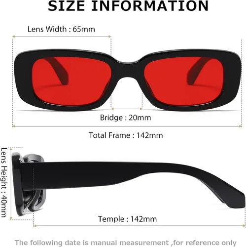 Miniatura 4 de kimorn Lentes de sol rectangulares para mujeres y hombres, modernos, retro, a la moda, gafas de sol vintage de los años 90, protección UV 400, marco