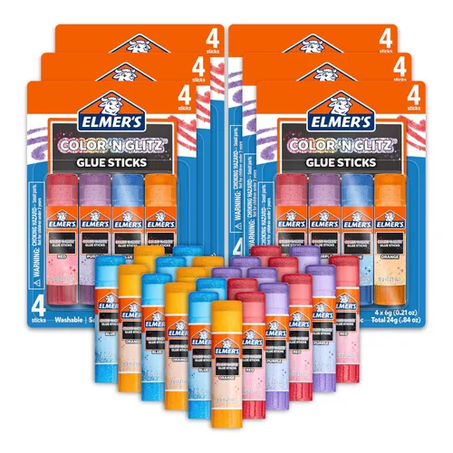 Miniatura 7 de Elmer's Barras de pegamento perfumadas, lavables, transparentes, variados, 0.21 oz, 6 paquetes de 4 (24 unidades en total)