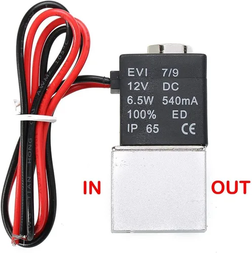 Miniatura 6 de Beduan válvula de aire solenoide eléctrica de 2 vías, normalmente cerrada, DC 12V, de 1/8" NPT