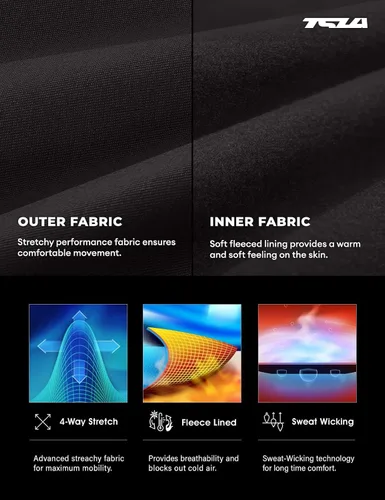 Miniatura 7 de TSLA Conjunto de ropa interior térmica para mujer, vellón suave, pantalones largos, primera capa cálida para invierno, parte superior e inferior