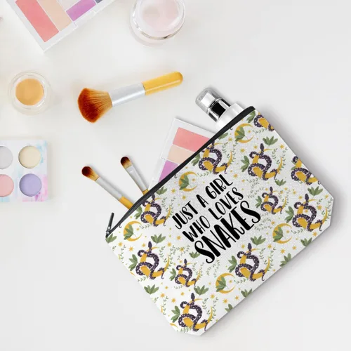 Miniatura 4 de Funny A Girl Loves Animals Pickles - Bolsa de maquillaje para cosméticos, bolsa de viaje para fiestas de animales, artículos de decoración