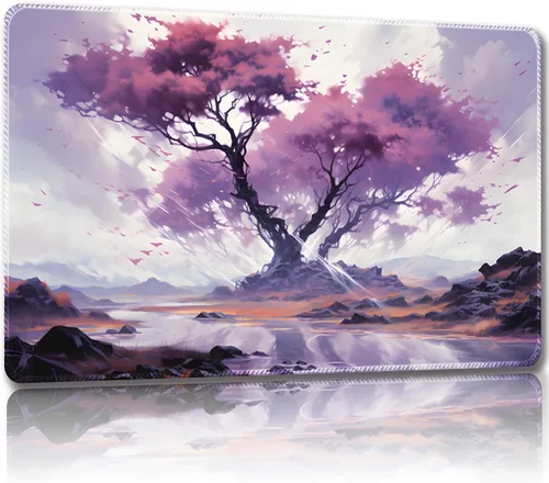 Miniatura 6 de Tapete de juego para MTG con bolsas de almacenamiento gratis, tapete de juego de 24 x 14 pulgadas TCG y alfombrillas de juego de mesa para tarjetas
