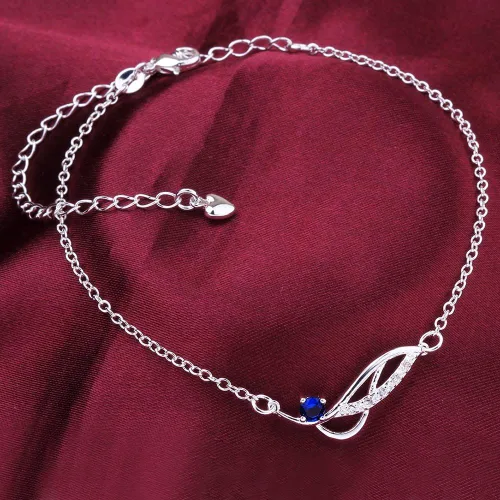 Miniatura 3 de Zhiwen Tobillera de plata 925 para mujer