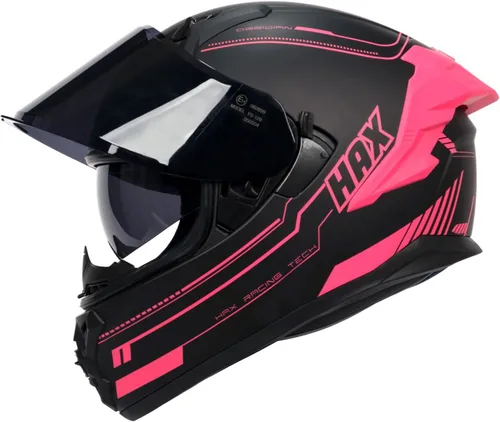 Miniatura 3 de HAX Obsidian Pro Full Face Dual Visor Adult Motorcycle Helmet for Motorbike Street Bike with Pinlock Ready DOT Approved