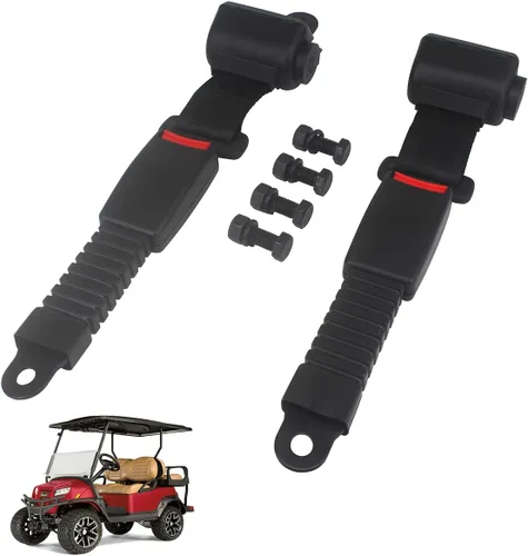 Cinturón de seguridad universal para carrito de golf, cinturón retráctil para EZGO TXT, Club Car DS y Yamaha, paquete de 2