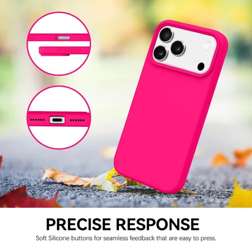 Miniatura 4 de GUAGUA Funda compatible con iPhone 17 Pro Max de 6.9 pulgadas de silicona líquida de gel suave, forro de microfibra delgada con textura, funda