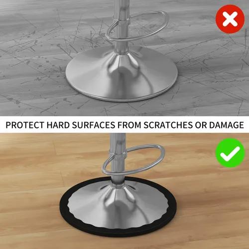 Miniatura 2 de Paquete de 2 anillos protectores de patas para taburetes de bar, protectores de suelo de silicona antideslizante para patas de silla, almohadillas