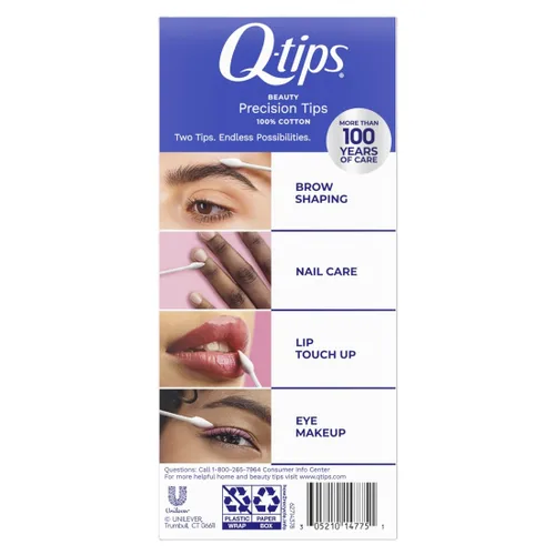 Miniatura 2 de Q-Tips Hisopos de algodón, punta de precisión, 170