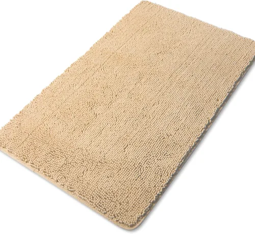 Miniatura 226 de Yeaban Alfombra de pasillo de baño de 24 x 72 pulgadas, antideslizante, alfombra de baño larga de felpilla gruesa, absorbente y lavable, alfombra