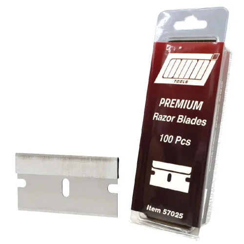 Cuchillas de afeitar de un solo filo (paquete de 100) – Recambios de cuchilla raspadora resistente para pintura, etiquetas, calcomanías, calcomanías