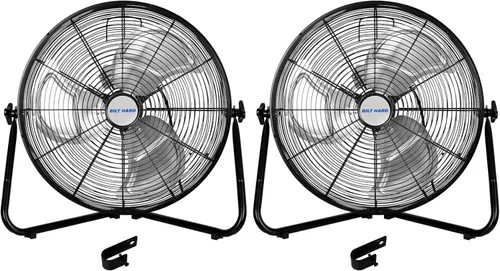 Miniatura 9 de BILT HARD Ventilador de piso de alta velocidad 4650 CFM de 20 pulgadas, ventilador de metal resistente de 3 velocidades con sistema de montaje