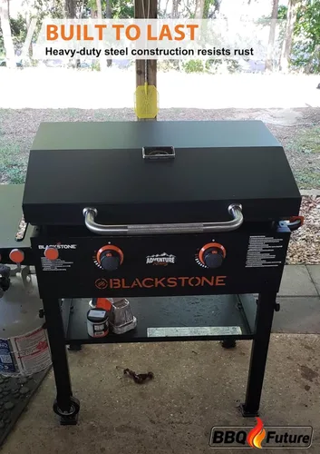 Miniatura 5 de 2026 Tapa mejorada para parrilla Blackstone de 28 pulgadas, cubierta dura con bisagras BBQ Future con termómetro y bisagra reforzada compatible