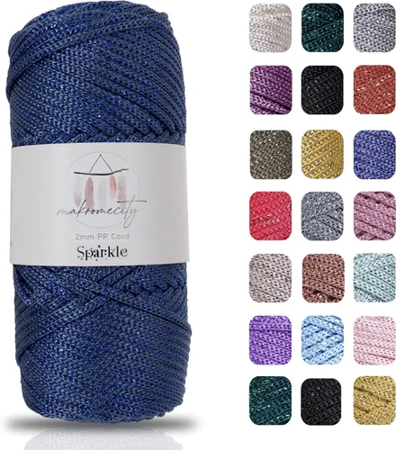 Miniatura 28 de Makromecity, Cordón de macramé de poliéster de 2 mm x 38 m (125 yardas) 2 mm de polipropileno, cordón de macramé para crochet, bolsas de macramé