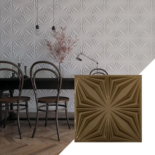 Miniatura 18 de Ekena Millwork WP20X20AHWH 19 5/8 pulgadas de ancho x 19 5/8 pulgadas de alto Asher EnduraWall Decorativo 3D Panel de pared cubre 2.67 pies cuadrados