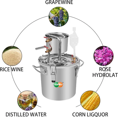 Miniatura 6 de YUEWO DIY 8Gal 30L alcohol Moonshine etanol todavía licores de acero inoxidable caldera agua Destilador hogar vino kit de fabricación