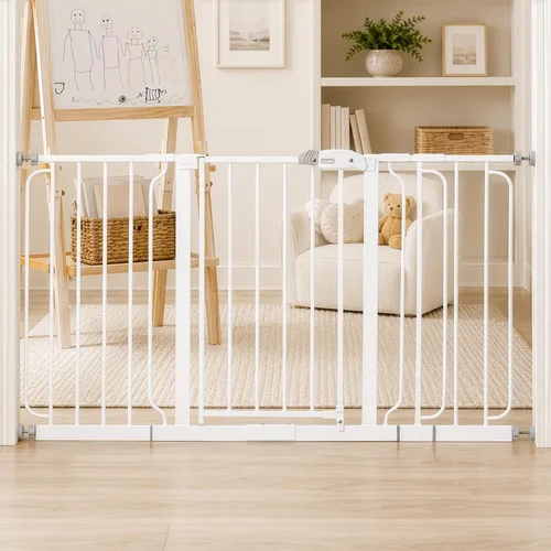 Miniatura 14 de Regalo Safety - Puerta para bebés de 29 a 38.5 pulgadas para puertas y parte inferior de escaleras, puerta de bebé montada a presión con puerta