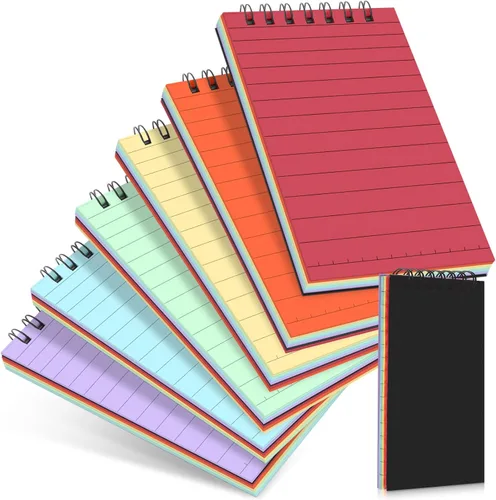 Miniatura 30 de Tenceur 100 piezas de cuadernos de bolsillo pequeños a granel, 3 x 5 pulgadas, cuadernos de notas en espiral mini con tapa superior, cuadernos