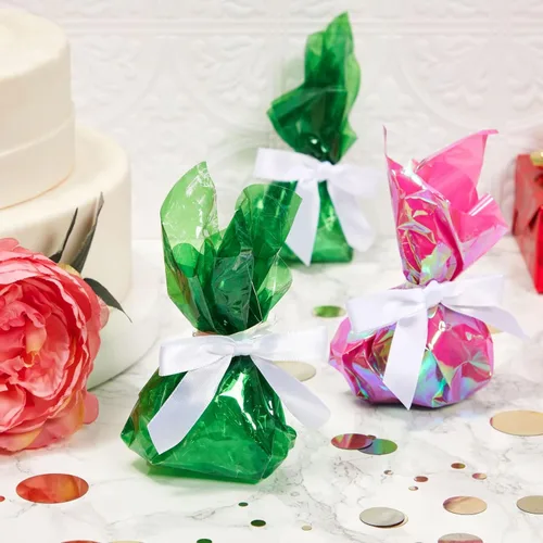 Miniatura 2 de Juvale Lazos para atar torcidos, 100 unidades, cinta de satén blanca, 3 x 2.5 pulgadas, lazos de regalo preatados, lazos para pasteles